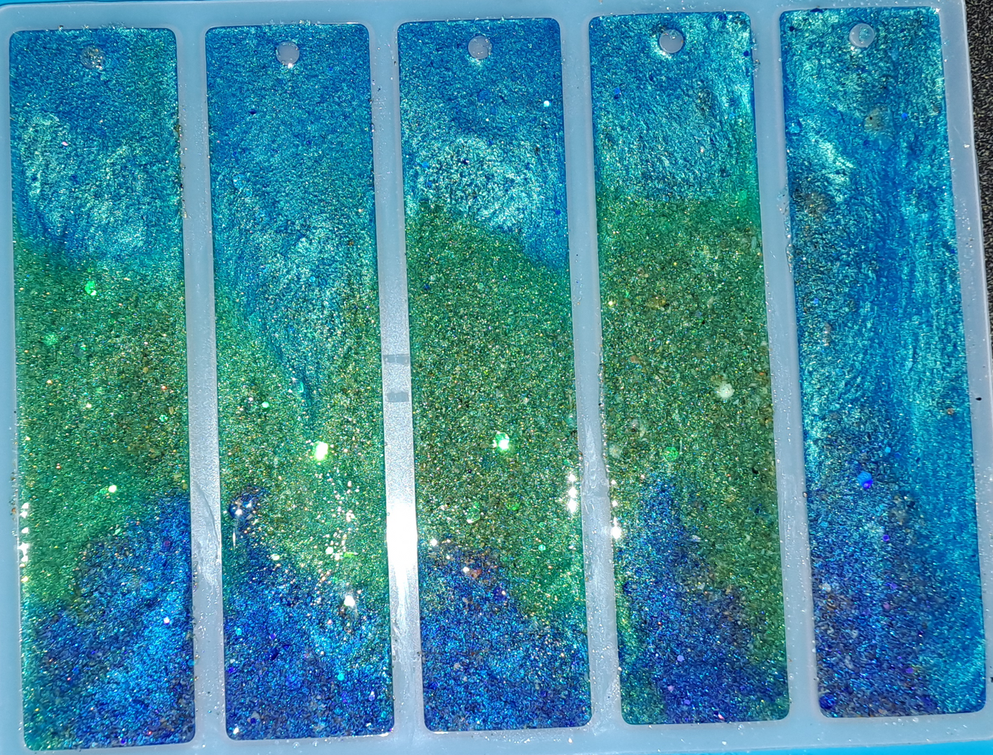 Bookmarks made from resin & beach sand