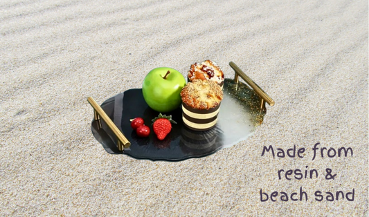 Resin Beach Sand Coffee Tray (1)